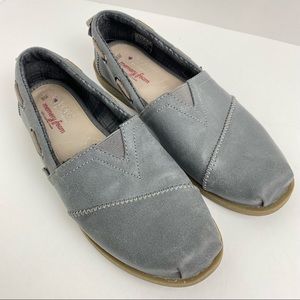BOBS Gray Leather Chill Luxe, Size 8